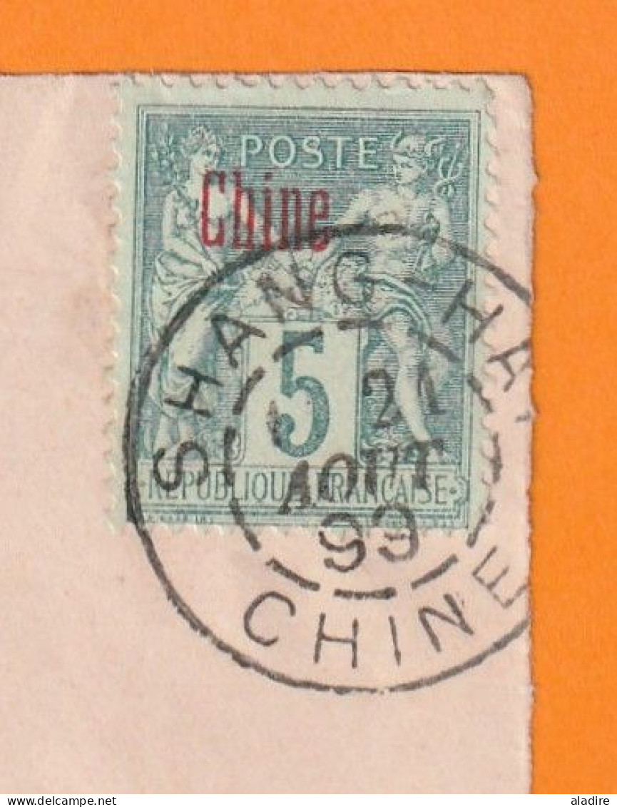 1899 - 5 C Sage Sur Devant D'enveloppe De SHANGHAI / BFE - Surcharge CHINE Vers LEIPZIG, Saxe Sachsen, Allemagne - Briefe U. Dokumente