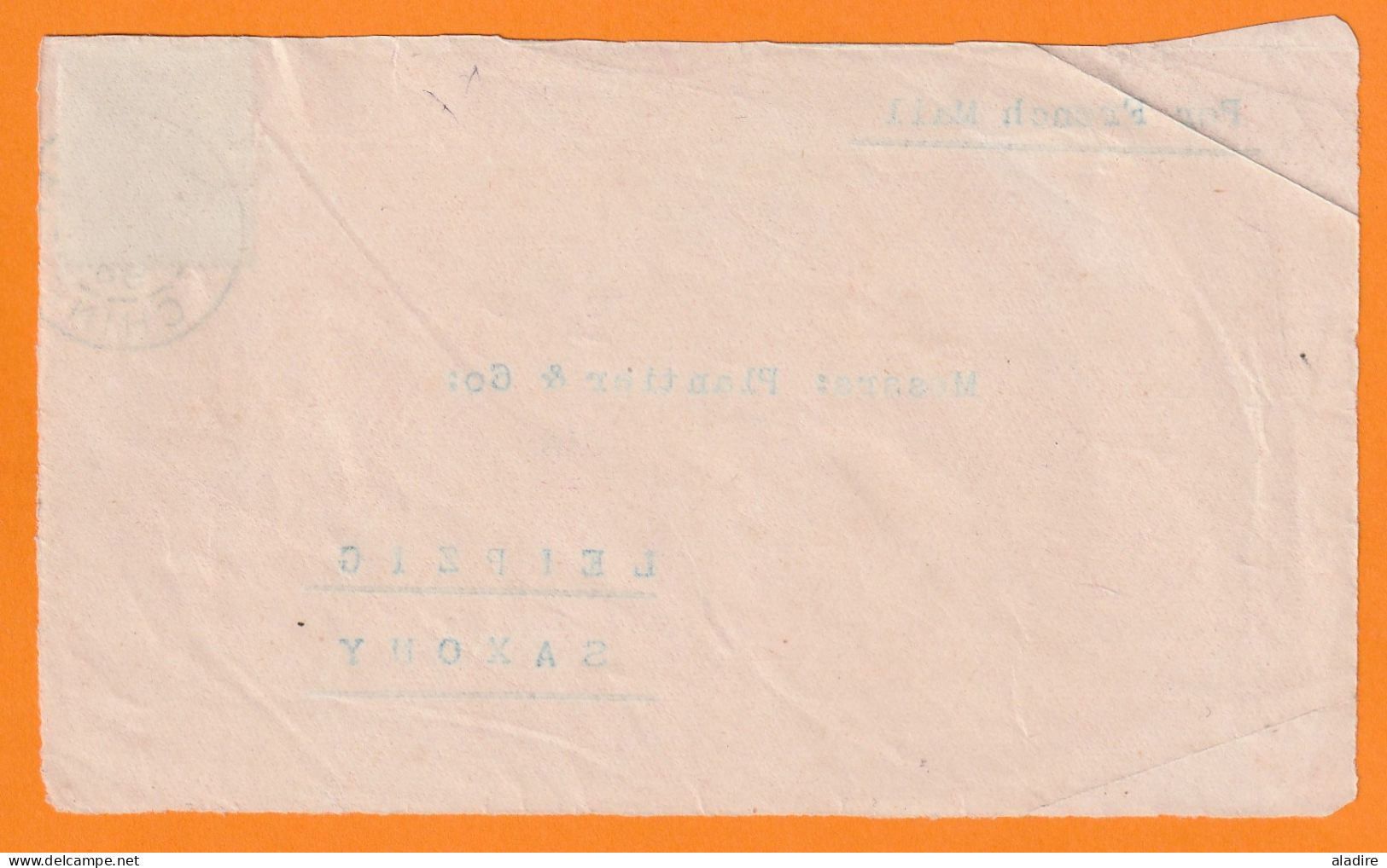 1899 - 5 C Sage Sur Devant D'enveloppe De SHANGHAI / BFE - Surcharge CHINE Vers LEIPZIG, Saxe Sachsen, Allemagne - Briefe U. Dokumente