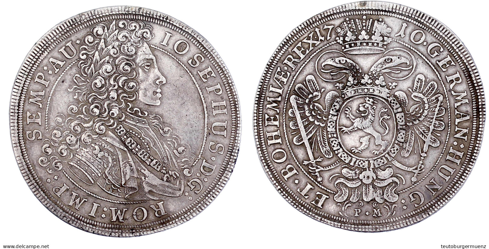 Reichstaler 1710 PM, Prag. 28,50 G. Sehr Schön/vorzüglich. Herinek 137. Davenport. 1026. - Pièces De Monnaie D'or