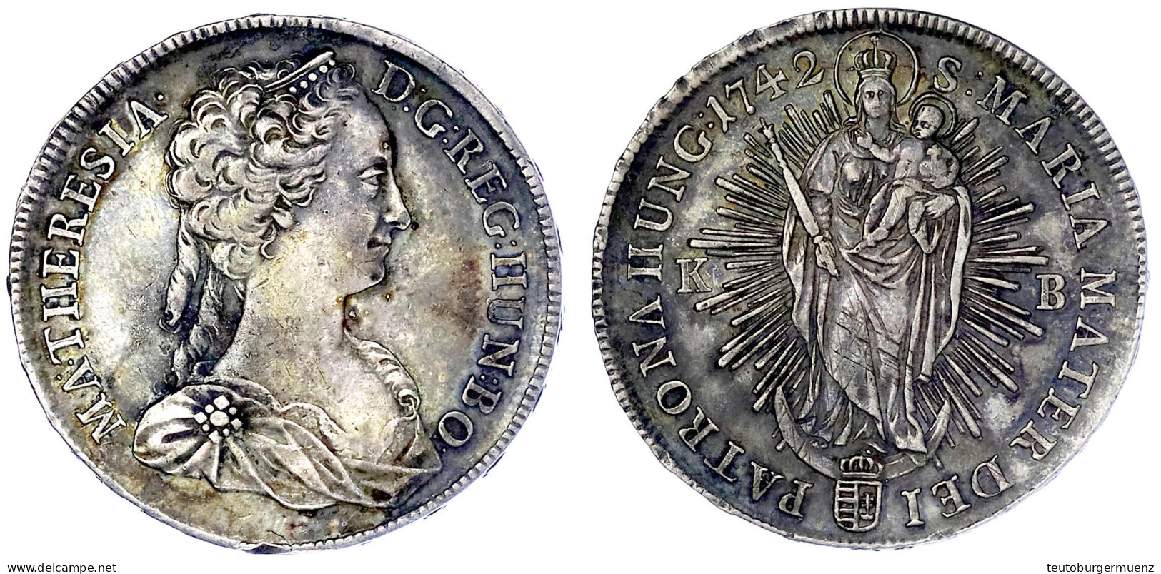 Madonnentaler 1742 KB, Kremnitz. 28,62 G. Fast Vorzüglich, Schöne Patina. Herinek 563. Davenport. 1125. - Gold Coins