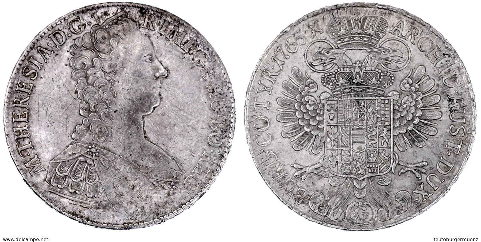 Konventionstaler 1765 SC/G, Günzburg. 28,01 G. Sehr Schön/vorzüglich. Herinek 492. Davenport. 1147. - Pièces De Monnaie D'or