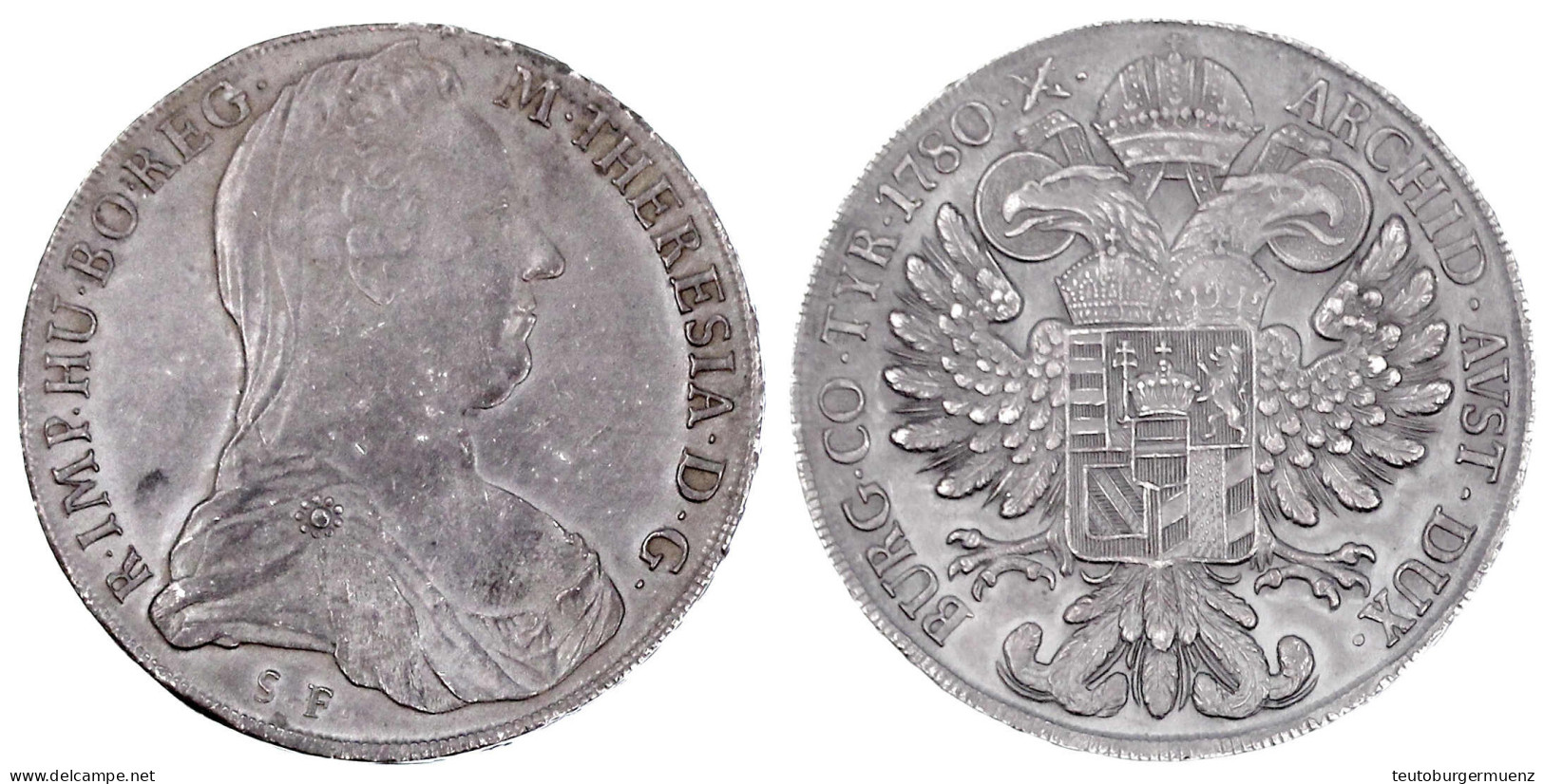 Maria-Theresien-Taler 1780 SF Nachprägung Venedig 1817-1833. Sehr Schön/vorzüglich, Randfehler, Schöne Patina. Hafner 37 - Monedas En Oro