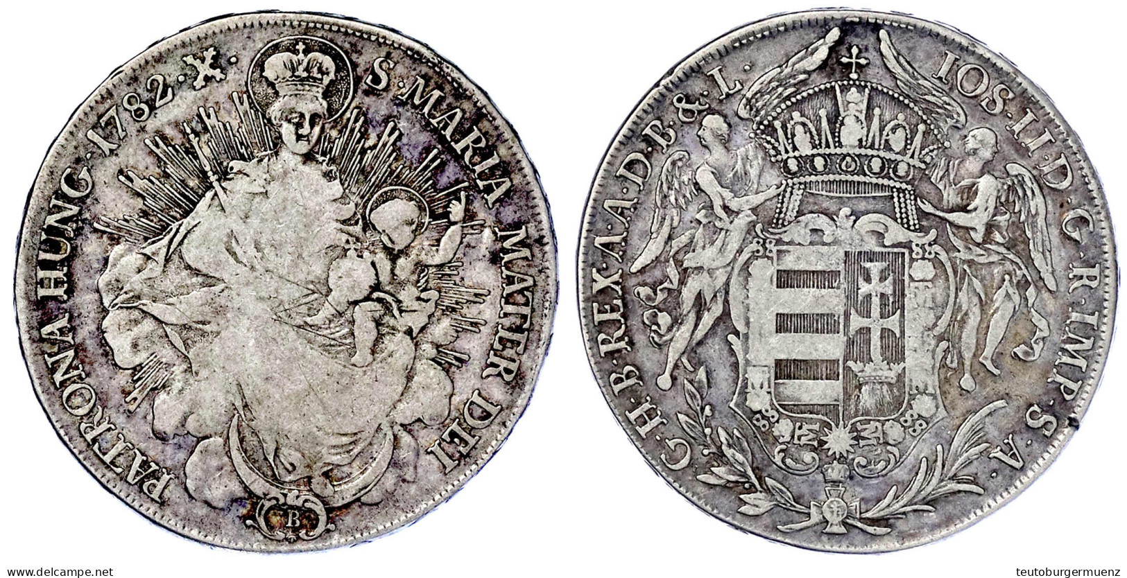 Madonnentaler 1782 B, Kremnitz. 27,65 G. Fast Sehr Schön. Herinek 147. Davenport. 1168. - Monedas En Oro