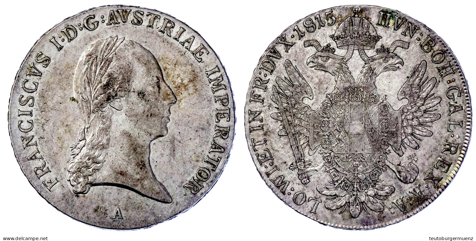 Konventionstaler 1815 A, Wien. Sehr Schön/vorzüglich. Herinek 292. Jaeger/Jaeckel 175. - Pièces De Monnaie D'or