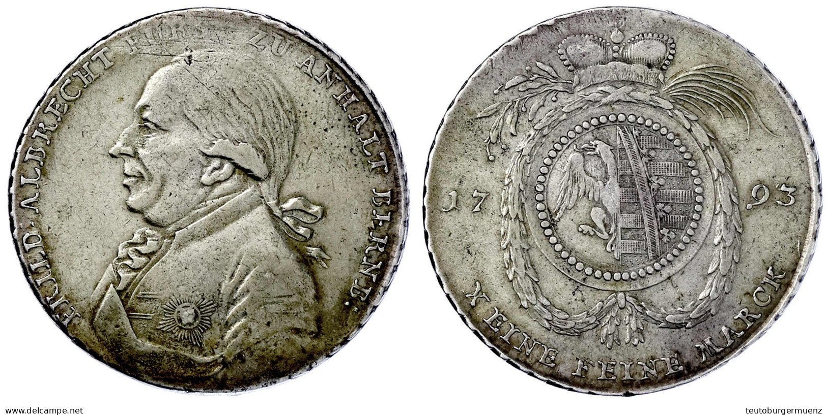 Konventionstaler 1793. Laubrand. 27,75 G. Sehr Schön, Henkelspur, Feine Tönung. Mann 696. Davenport. 1905. - Pièces De Monnaie D'or