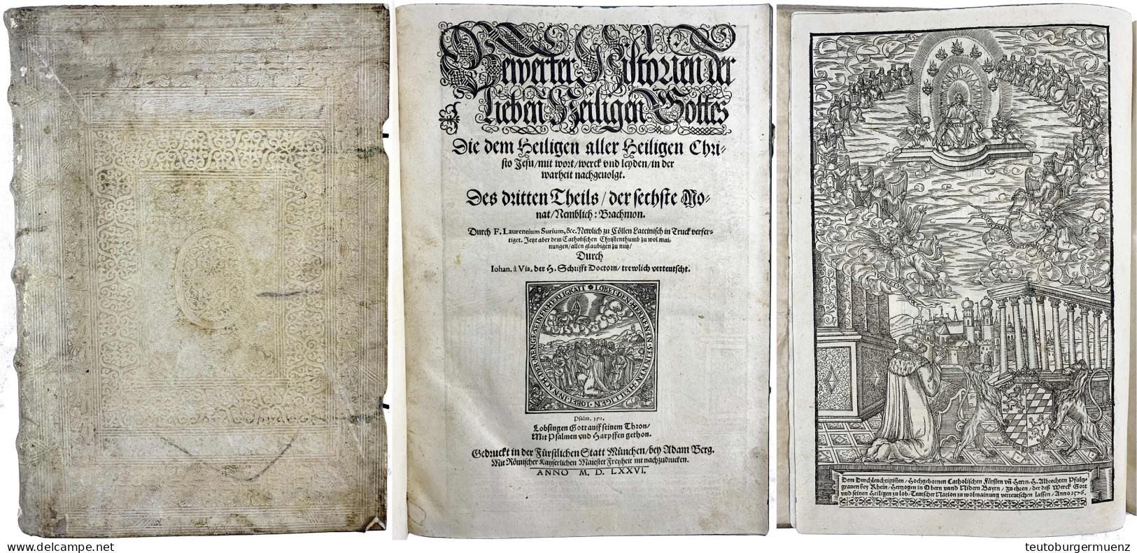 Buch: SURIUS, LAURENTIUS. Bewerter Historien Der Lieben Heiligen Gottes. München 1576. Der Dritte Theil, Der Sechste Mon - Pièces De Monnaie D'or