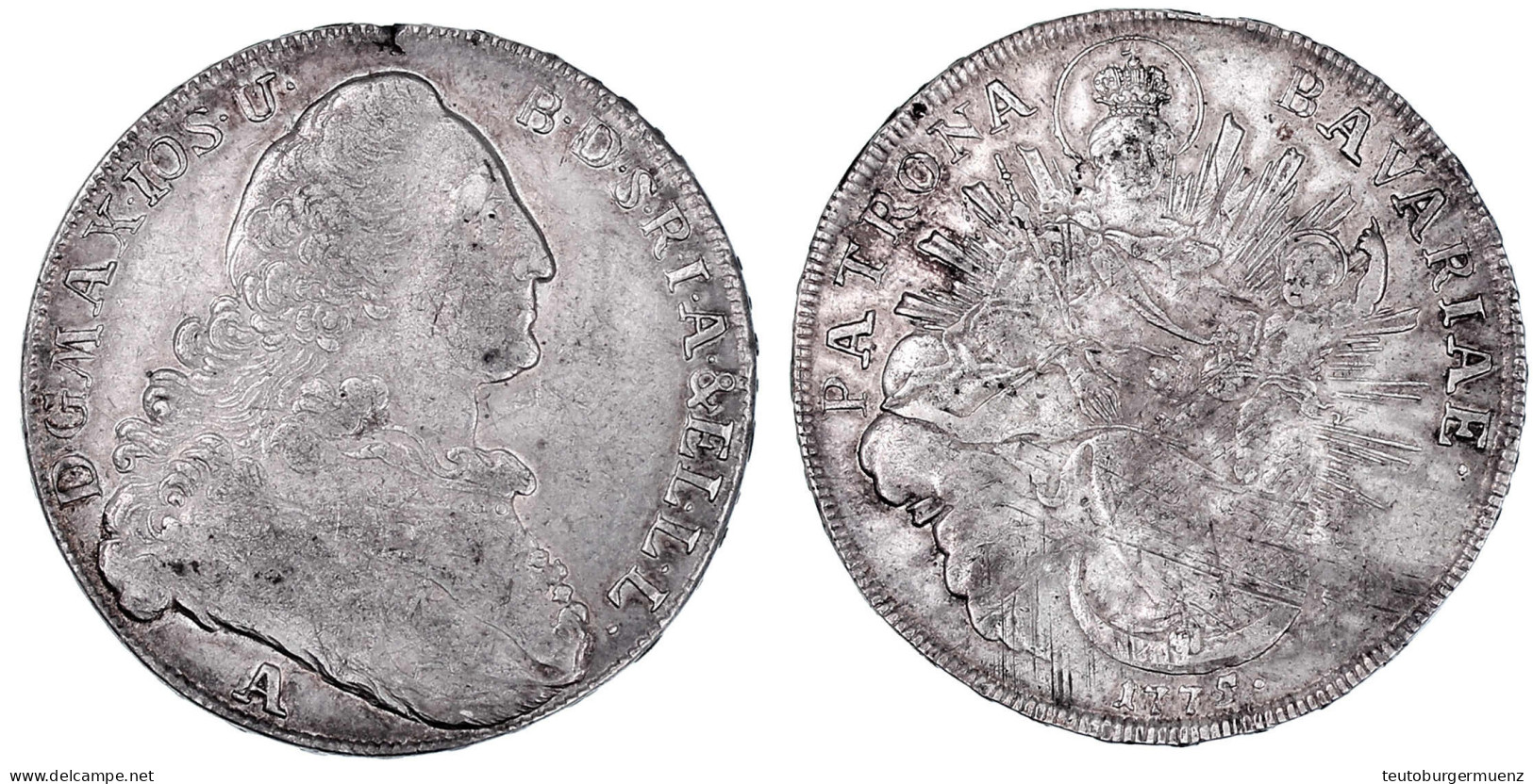 Madonnentaler 1775 A, Amberg. 27,98 G. Gutes Sehr Schön, Kl. Schrötlingsfehler Auf Zwölf Uhr, Justiert. Hahn 330. Davenp - Pièces De Monnaie D'or