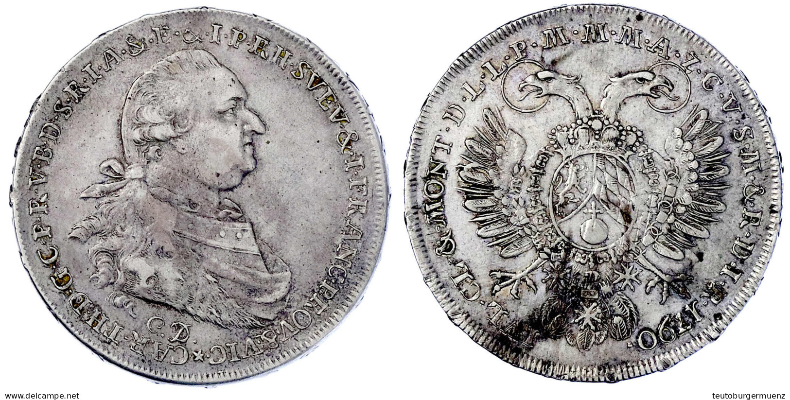 Vikariatstaler 1790, München. 27,90 Fast Vorzüglich. Hahn 360. Davenport. 1970. - Pièces De Monnaie D'or