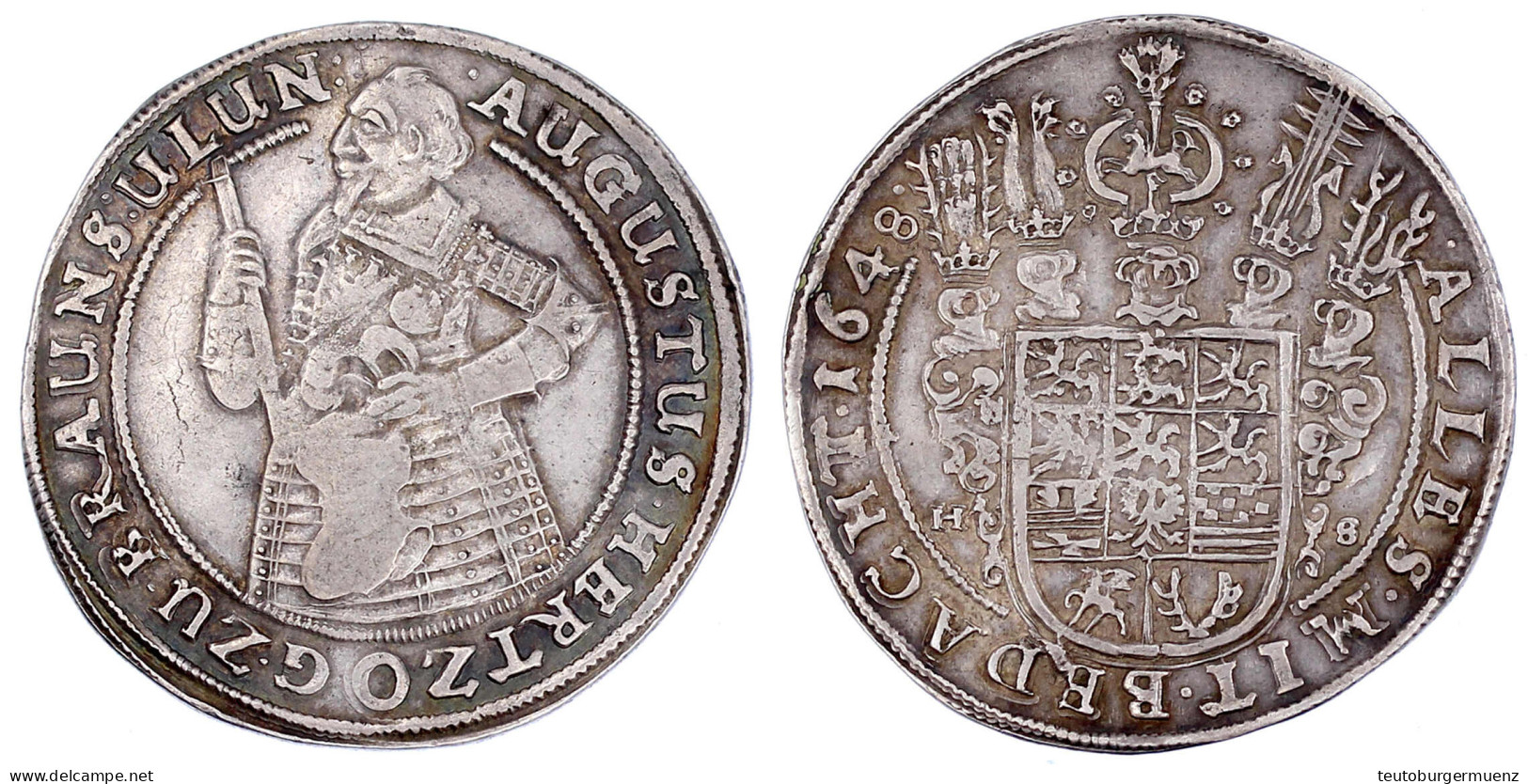 Reichstaler 1648 HS, Zellerfeld. Gutes Sehr Schön, Feine Tönung. Welter 797. Davenport. 6348. - Pièces De Monnaie D'or