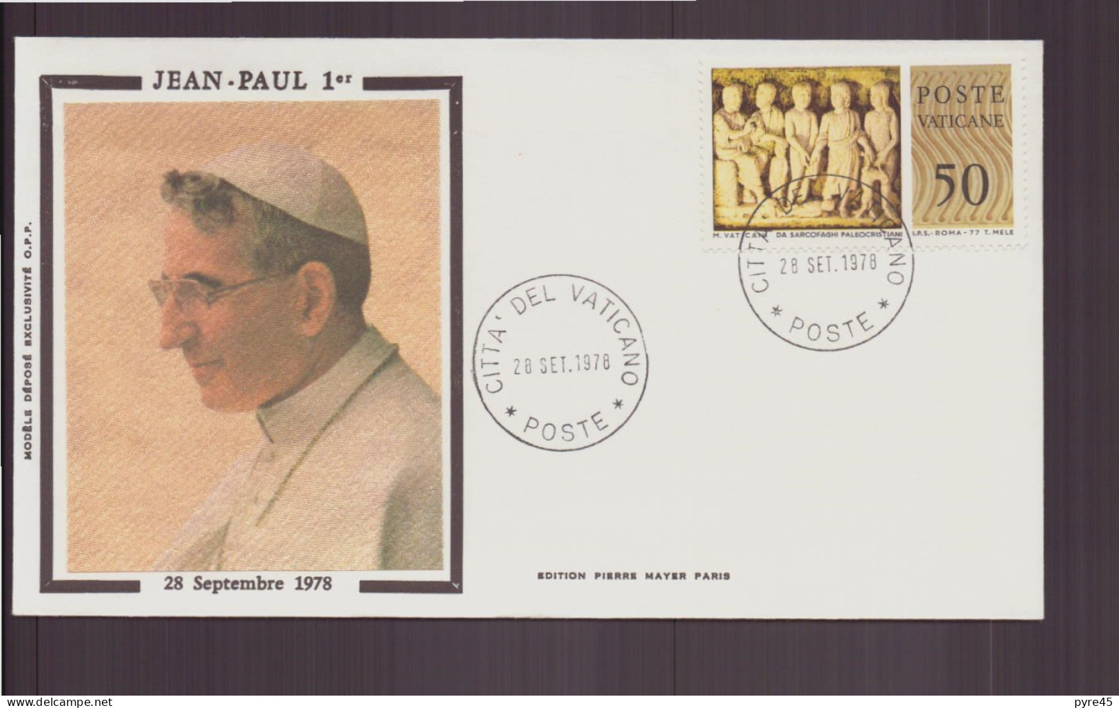 Vatican, Enveloppe Du 28 Septembre 1978 " Jean-Paul 1er - Lettres & Documents