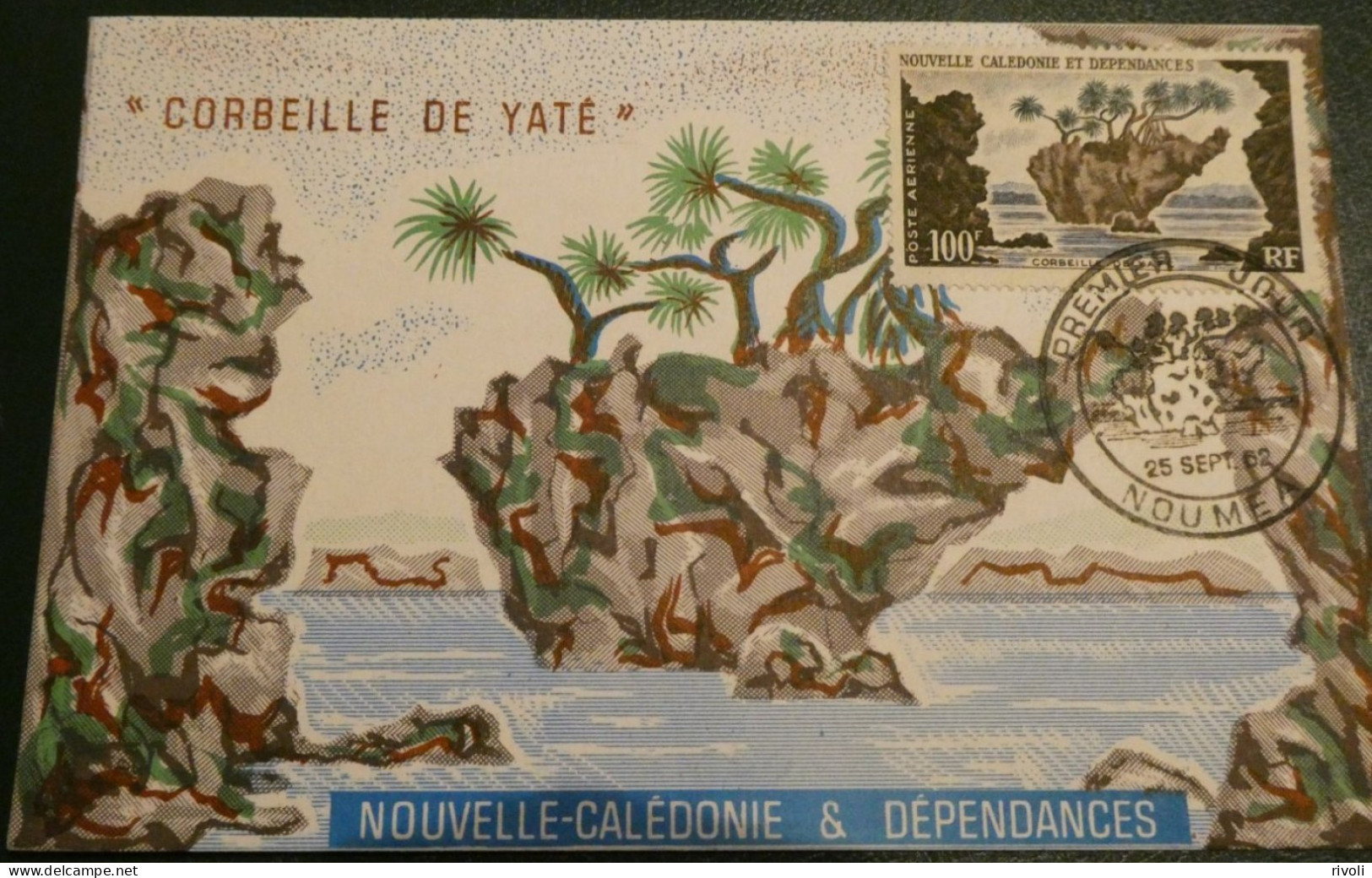 NOUVELLE CALEDONIE - Carte Maximum 1962 - Corbeille De Yaté - Lettres & Documents