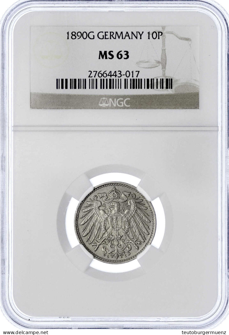 1890 G. Im NGC-Blister Mit Grading MS 63 (bisher Wurde Nur 1 Ex. Höher Gegradet). Vorzüglich/Stempelglanz. Jaeger 13. - Autres & Non Classés