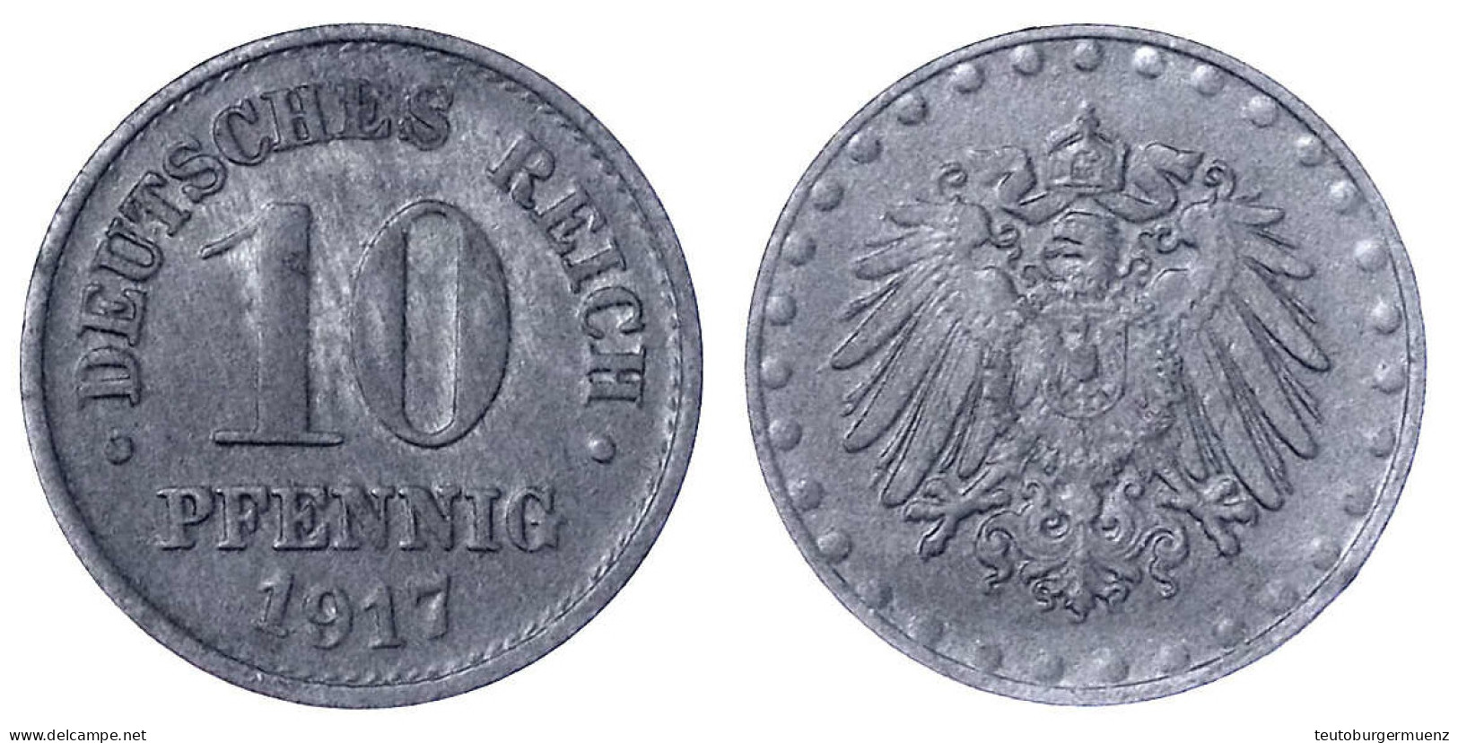 1917 Ohne Mz., Mit Perlkreis. Vorzüglich, Selten. Jaeger 298Z. - Autres & Non Classés