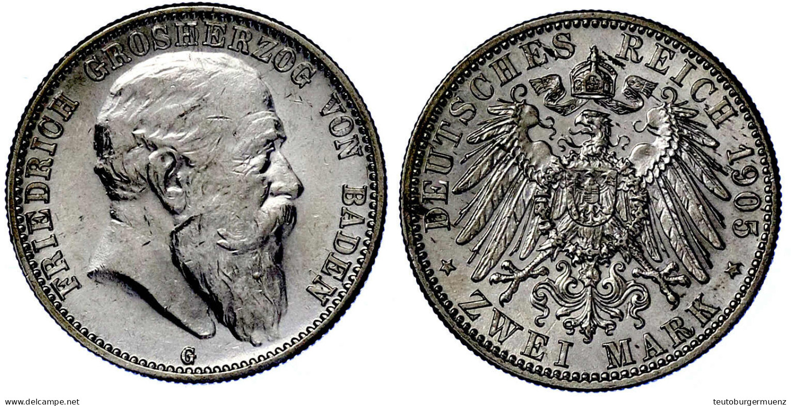 2 Mark 1905 G. Gutes Vorzüglich. Jaeger 32. - Autres & Non Classés