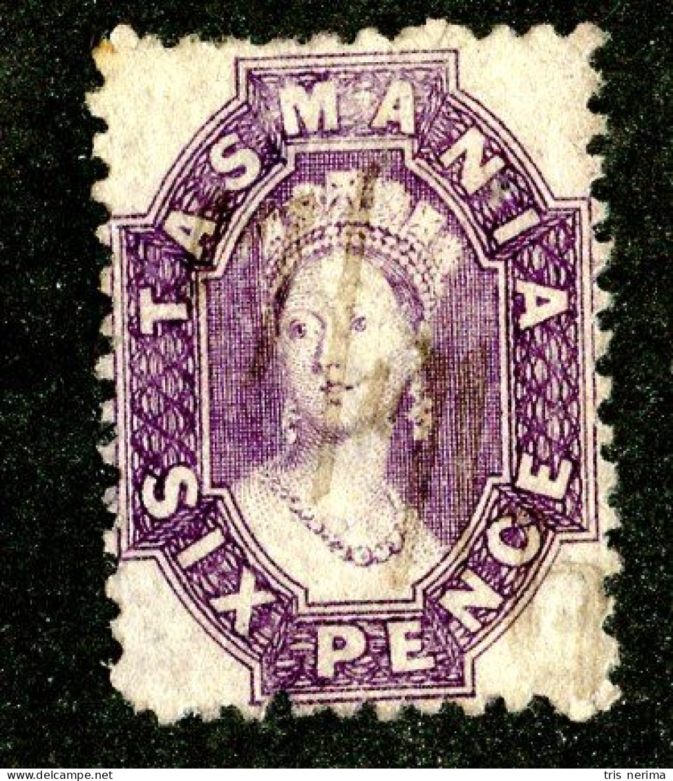 7526 BCx Tasmania 1864 Scott # 32c Used (offers Welcome) - Used Stamps