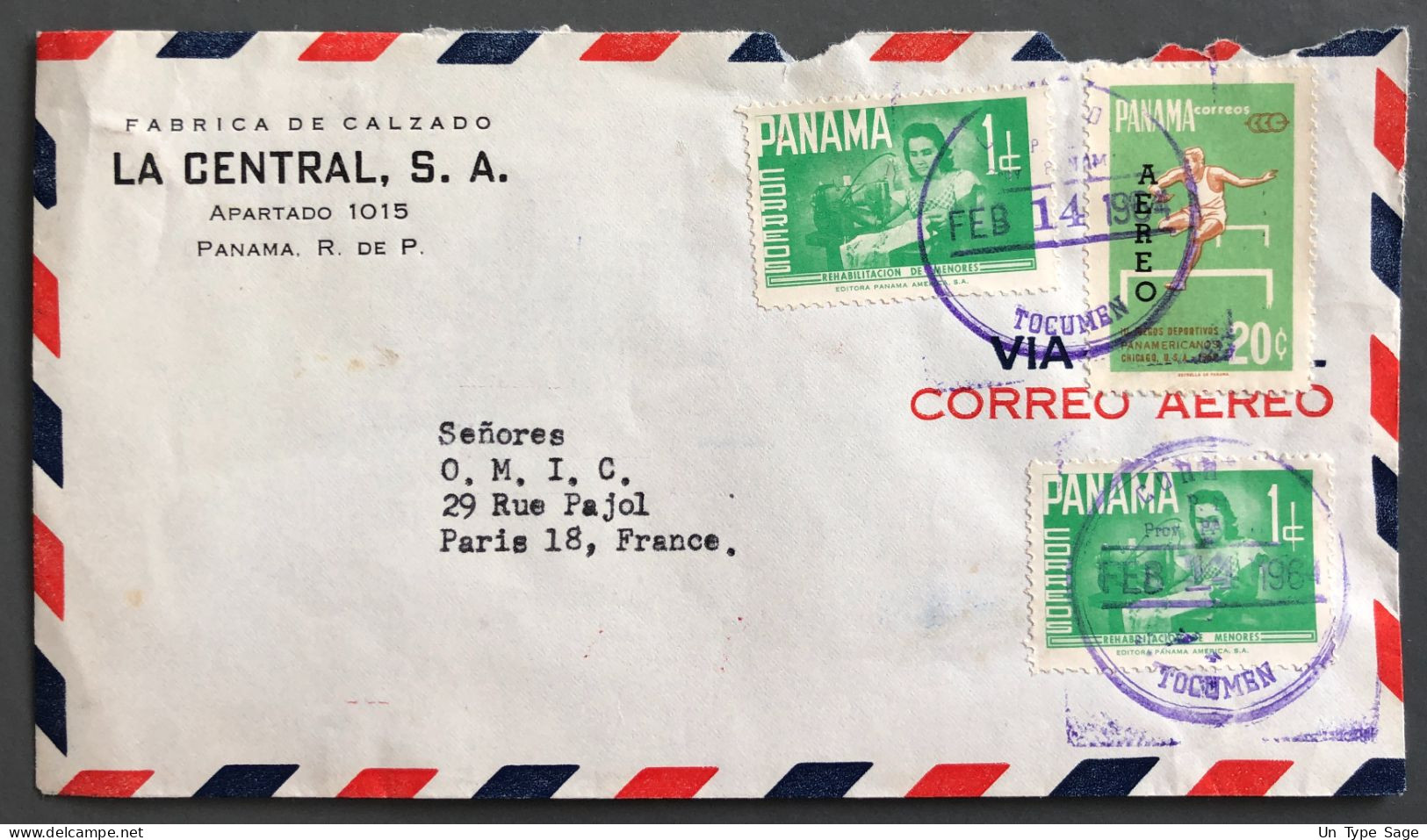 Panama, Divers Sur Enveloppe De TOCUMEN 14.2.1954 - (B2912) - Panama