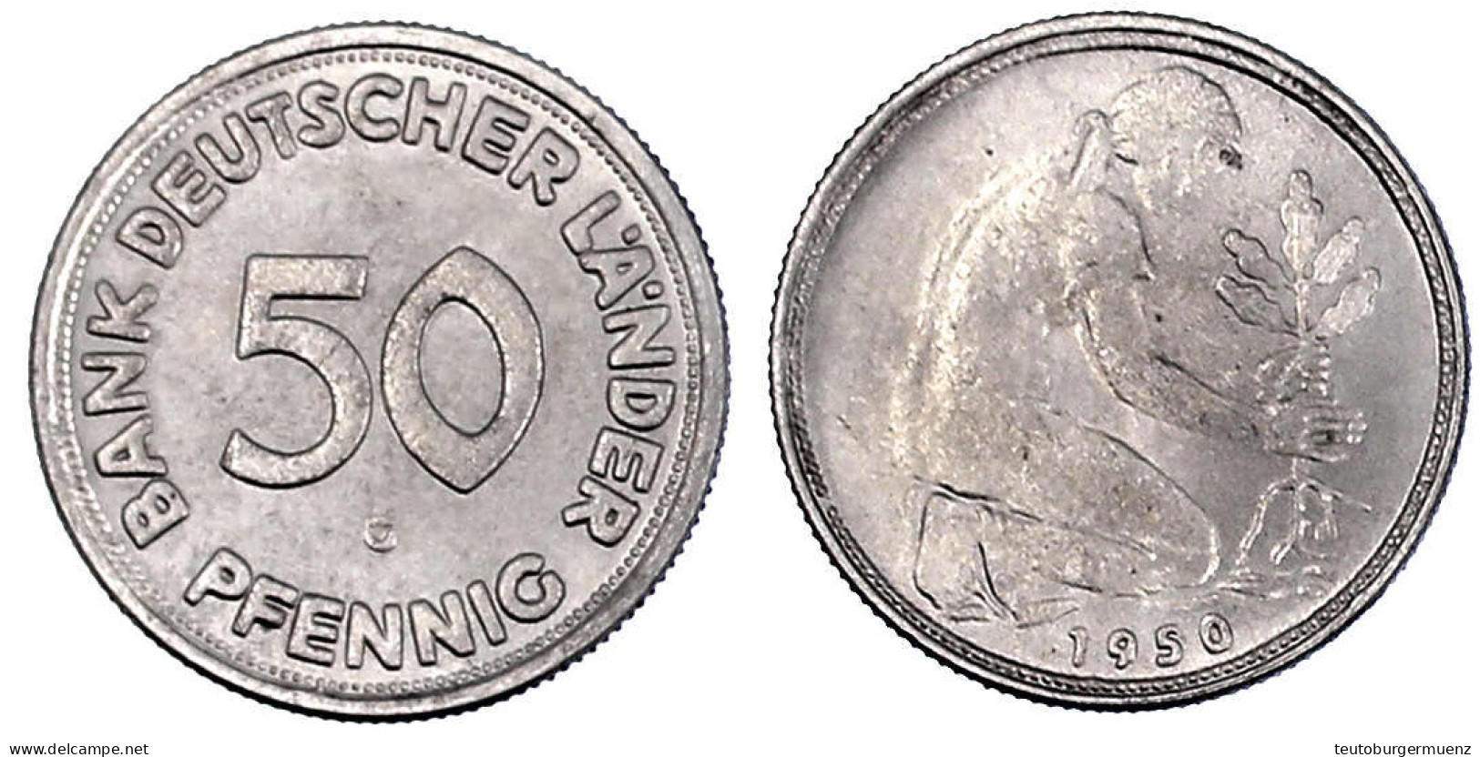 1950 G, Bank Deutscher Länder. Fast Stempelglanz, Prachtexemplar. Jaeger 379. - Other & Unclassified