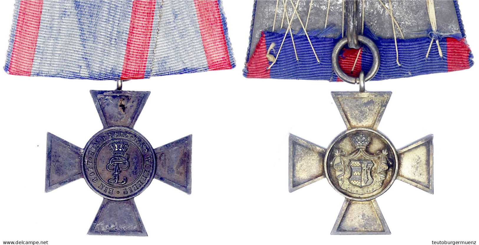 Oldenburger Haus- Und Verdienstorden-Ehrenkreuz 2. Klasse (1838/1918). Silber, An Bandspange. Sehr Schön/vorzüglich, Rev - Sonstige & Ohne Zuordnung