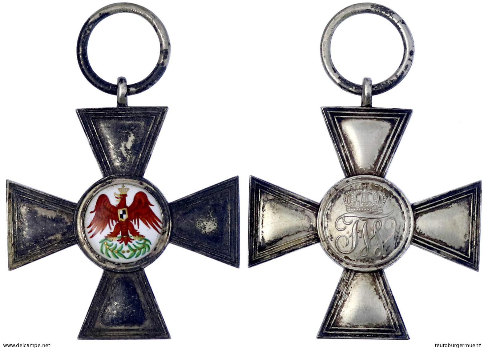 Preussen: Roter-Adler-Orden. Kreuz IV. Klasse, Verliehen 1846/1879, Glatte Arme. Im Originaletui. Sehr Schön/vorzüglich. - Autres & Non Classés