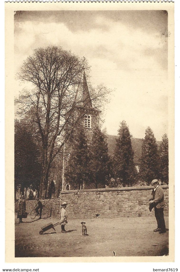 Belgique  -  Mormont - Edit Cafe Des Bons Amis J Valentin - Dewere -    L'eglise - Erezée