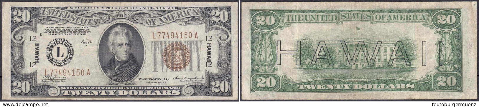United States Of America - Territorial, 20 Dollar 1934 A (1942). III. Pick 41a. - Andere - Oceanië