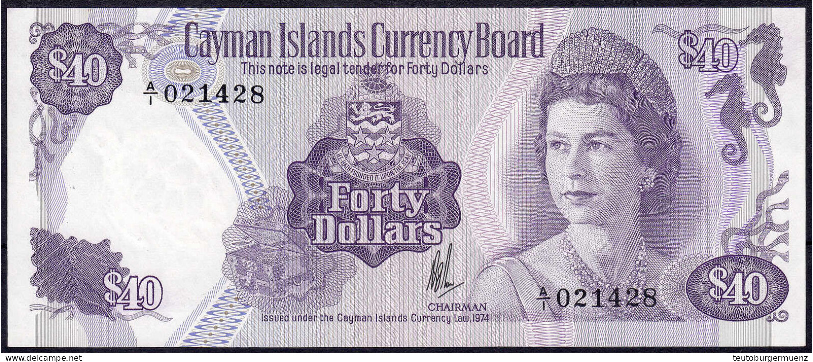 40 Dollars L.1974 (1981). I. Pick 9. - Cayman Islands