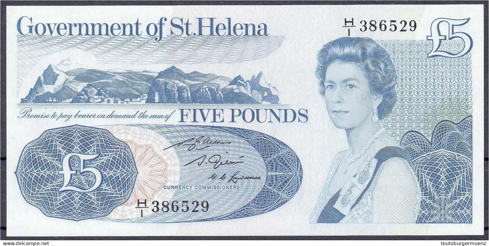 5 Pounds O.D. (1981). I. Pick 7b. - St. Helena