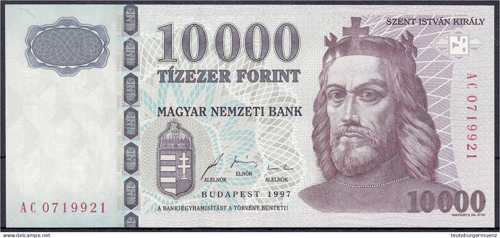 10000 Forint 1997. I. Pick 183. - Hungary