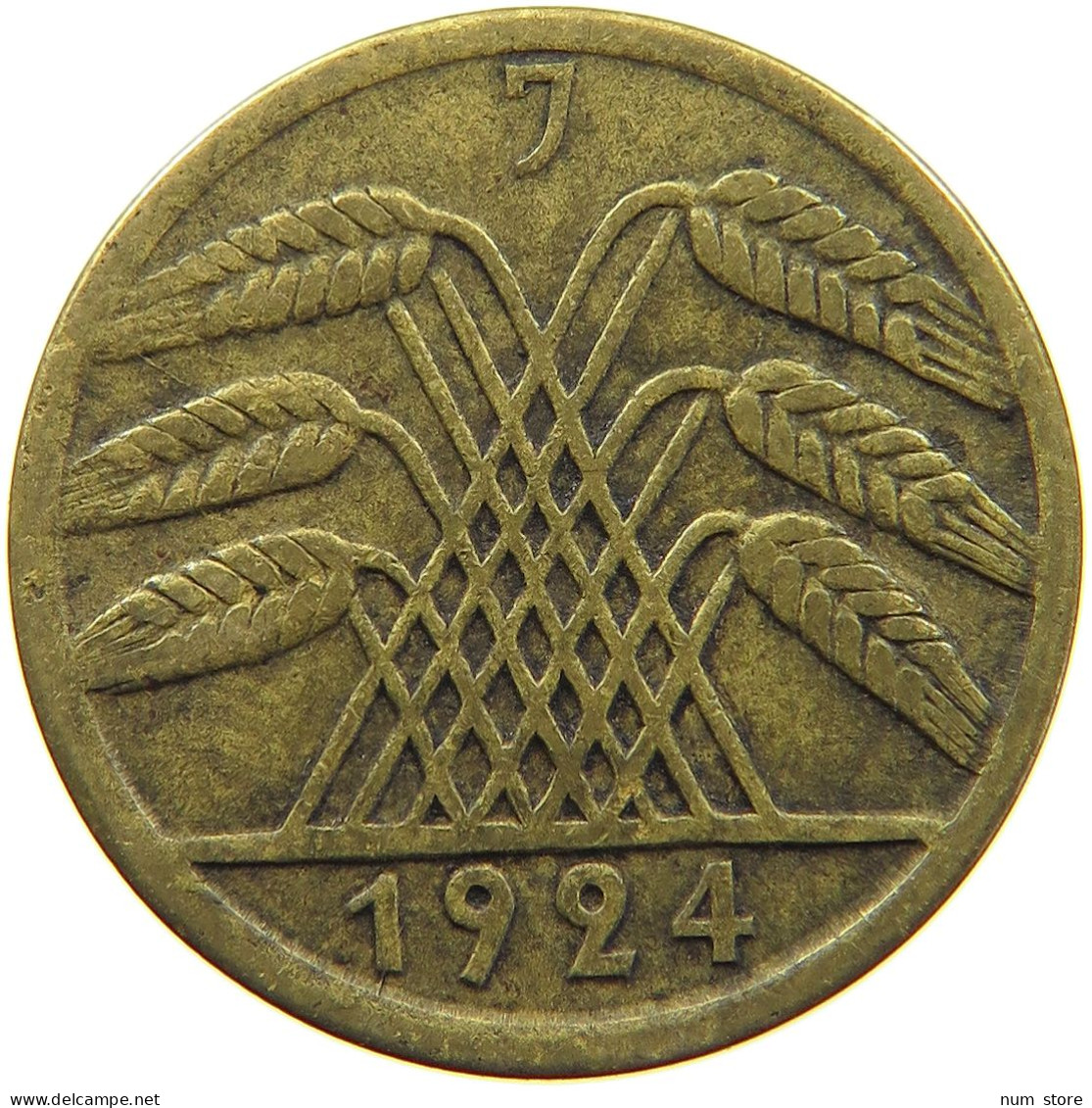 WEIMARER REPUBLIK 50 PFENNIG 1924 J  #a093 0819 - 50 Rentenpfennig & 50 Reichspfennig