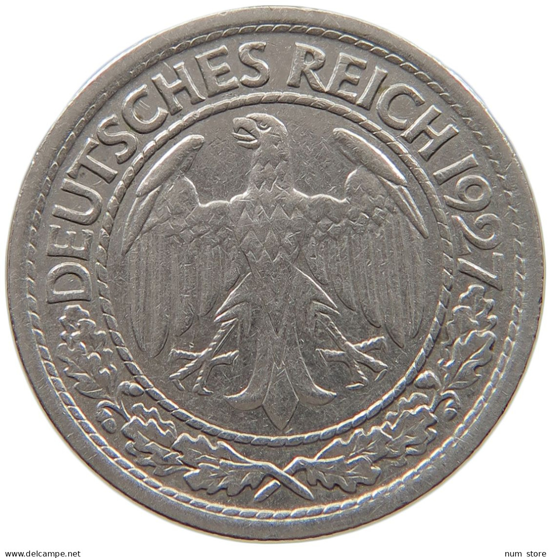 WEIMARER REPUBLIK 50 PFENNIG 1927 G  #c021 0231 - 50 Rentenpfennig & 50 Reichspfennig