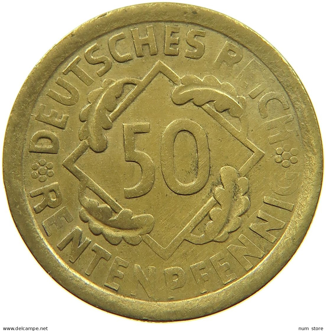 WEIMARER REPUBLIK 50 PFENNIG 1924 E  #c013 0227 - 50 Rentenpfennig & 50 Reichspfennig