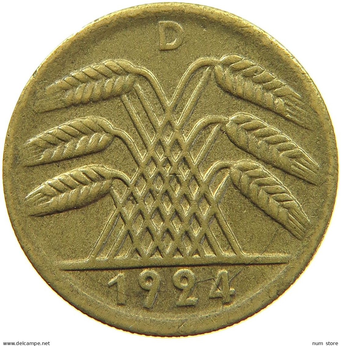 WEIMARER REPUBLIK 50 PFENNIG 1924 D  #c067 0381 - 50 Renten- & 50 Reichspfennig