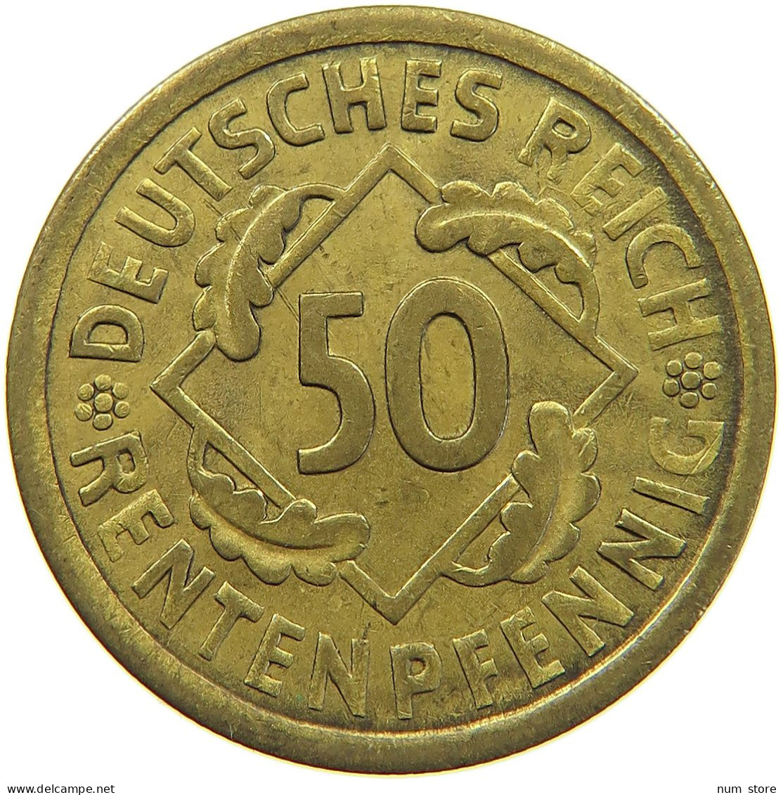 WEIMARER REPUBLIK 50 PFENNIG 1924 A  #c028 0513 - 50 Rentenpfennig & 50 Reichspfennig