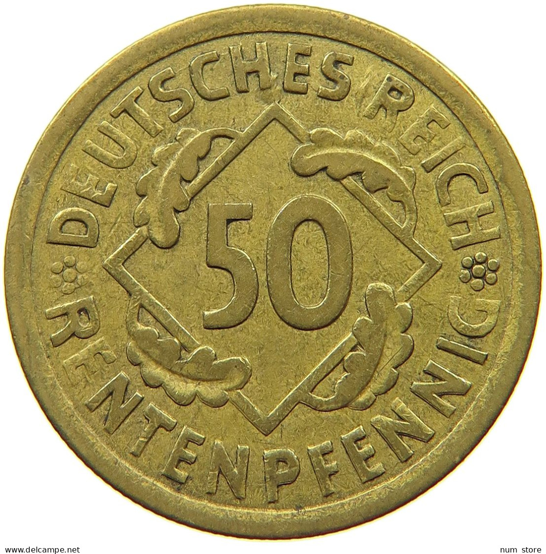 WEIMARER REPUBLIK 50 PFENNIG 1924 A  #t145 0025 - 50 Rentenpfennig & 50 Reichspfennig