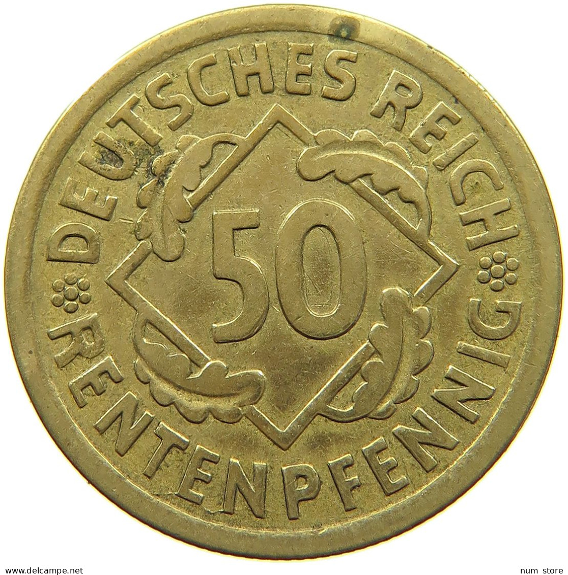 WEIMARER REPUBLIK 50 PFENNIG 1924 A  #c011 0789 - 50 Rentenpfennig & 50 Reichspfennig