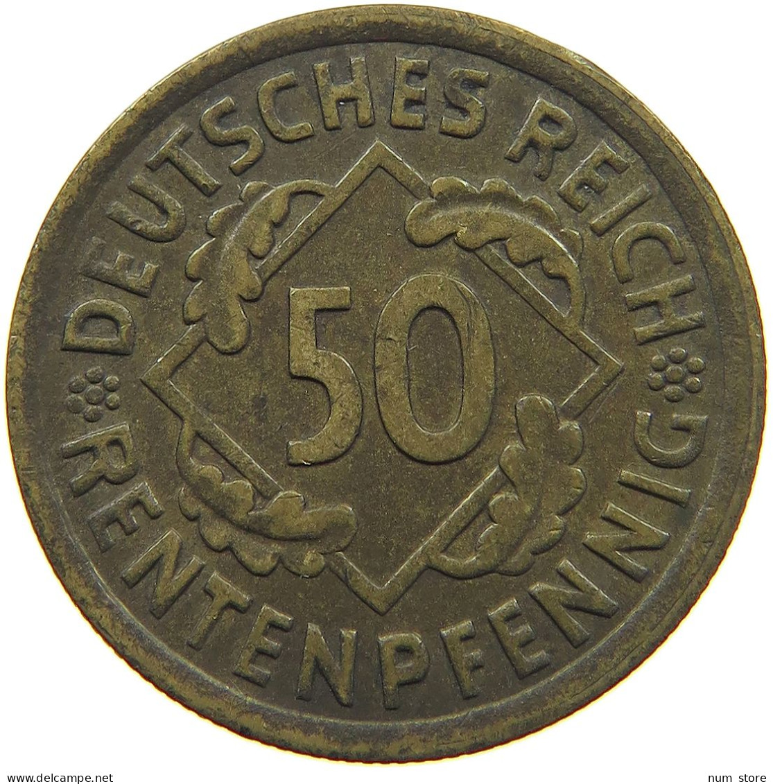 WEIMARER REPUBLIK 50 PFENNIG 1924 A  #c006 0695 - 50 Renten- & 50 Reichspfennig