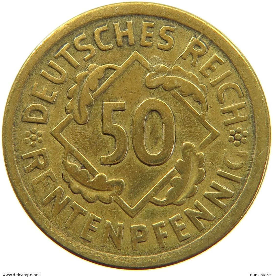 WEIMARER REPUBLIK 50 PFENNIG 1924 A  #a093 0849 - 50 Rentenpfennig & 50 Reichspfennig