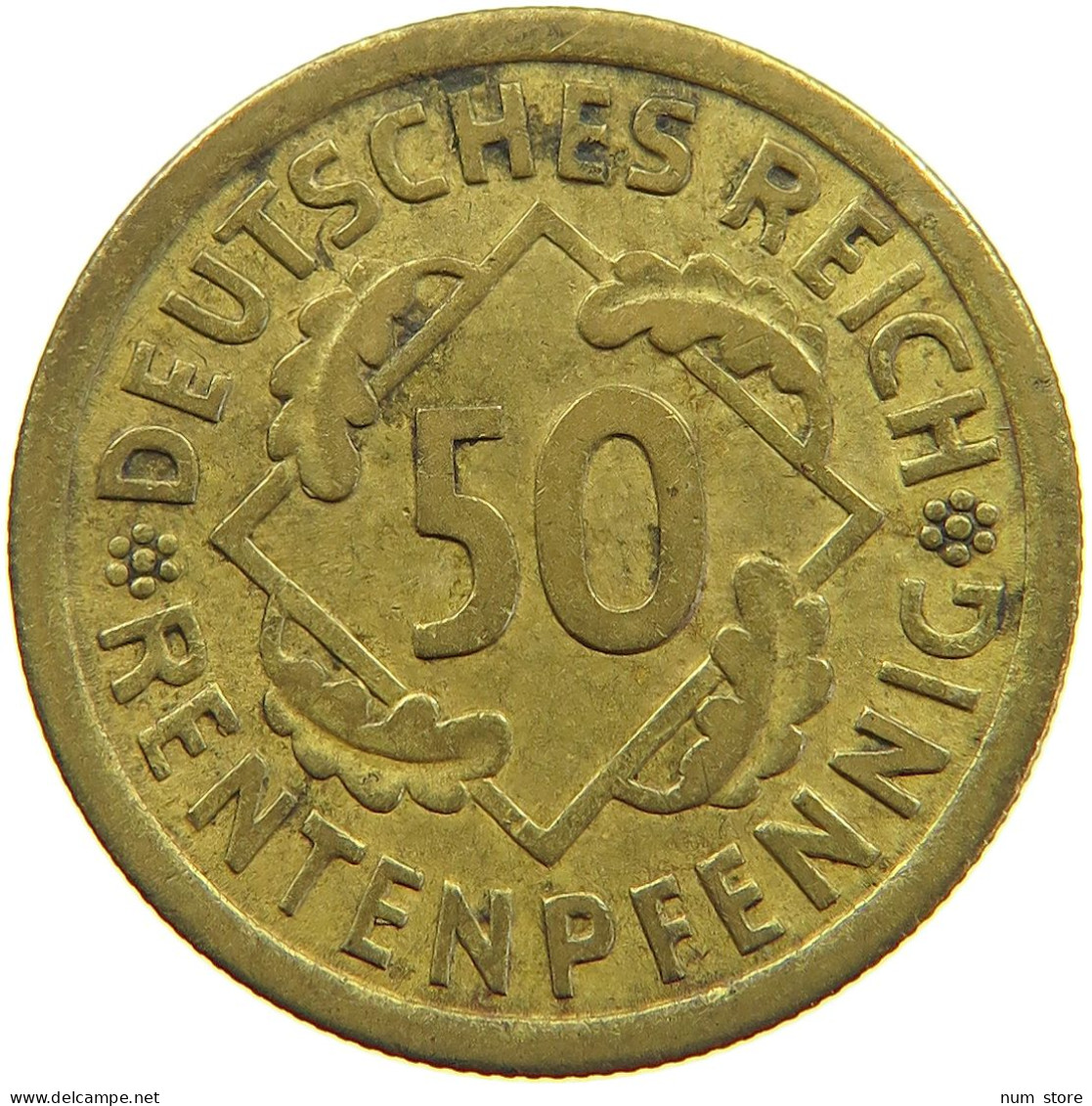 WEIMARER REPUBLIK 50 PFENNIG 1924 A  #a093 0843 - 50 Renten- & 50 Reichspfennig