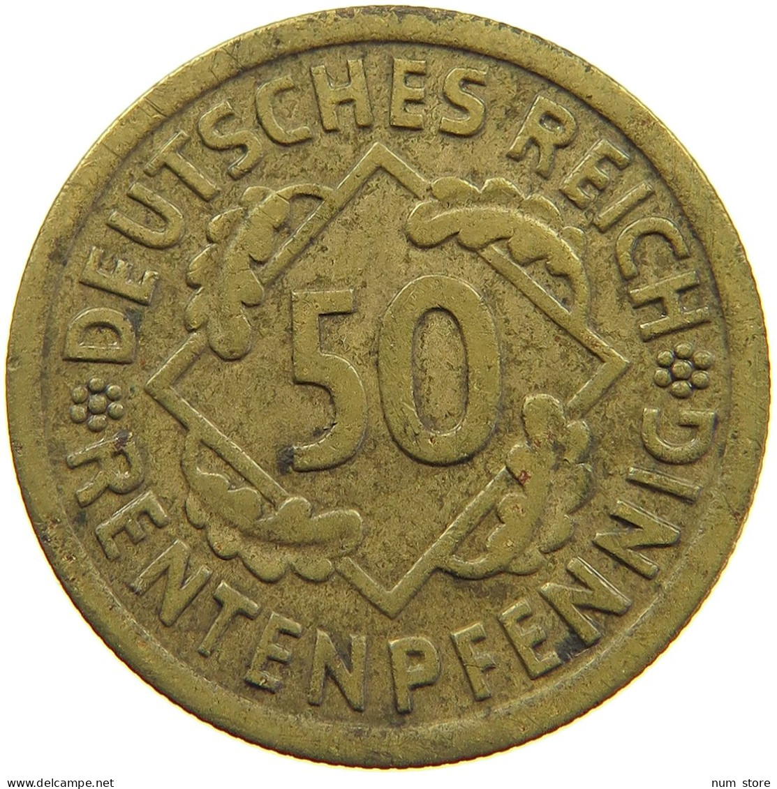 WEIMARER REPUBLIK 50 PFENNIG 1924 A  #a093 0835 - 50 Rentenpfennig & 50 Reichspfennig