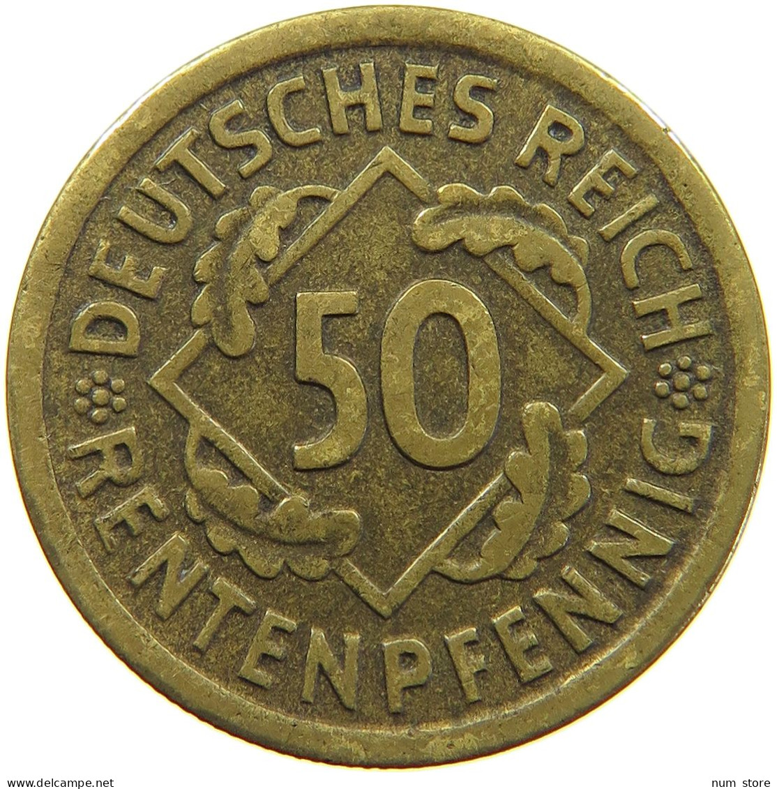 WEIMARER REPUBLIK 50 PFENNIG 1924 A  #a093 0833 - 50 Renten- & 50 Reichspfennig