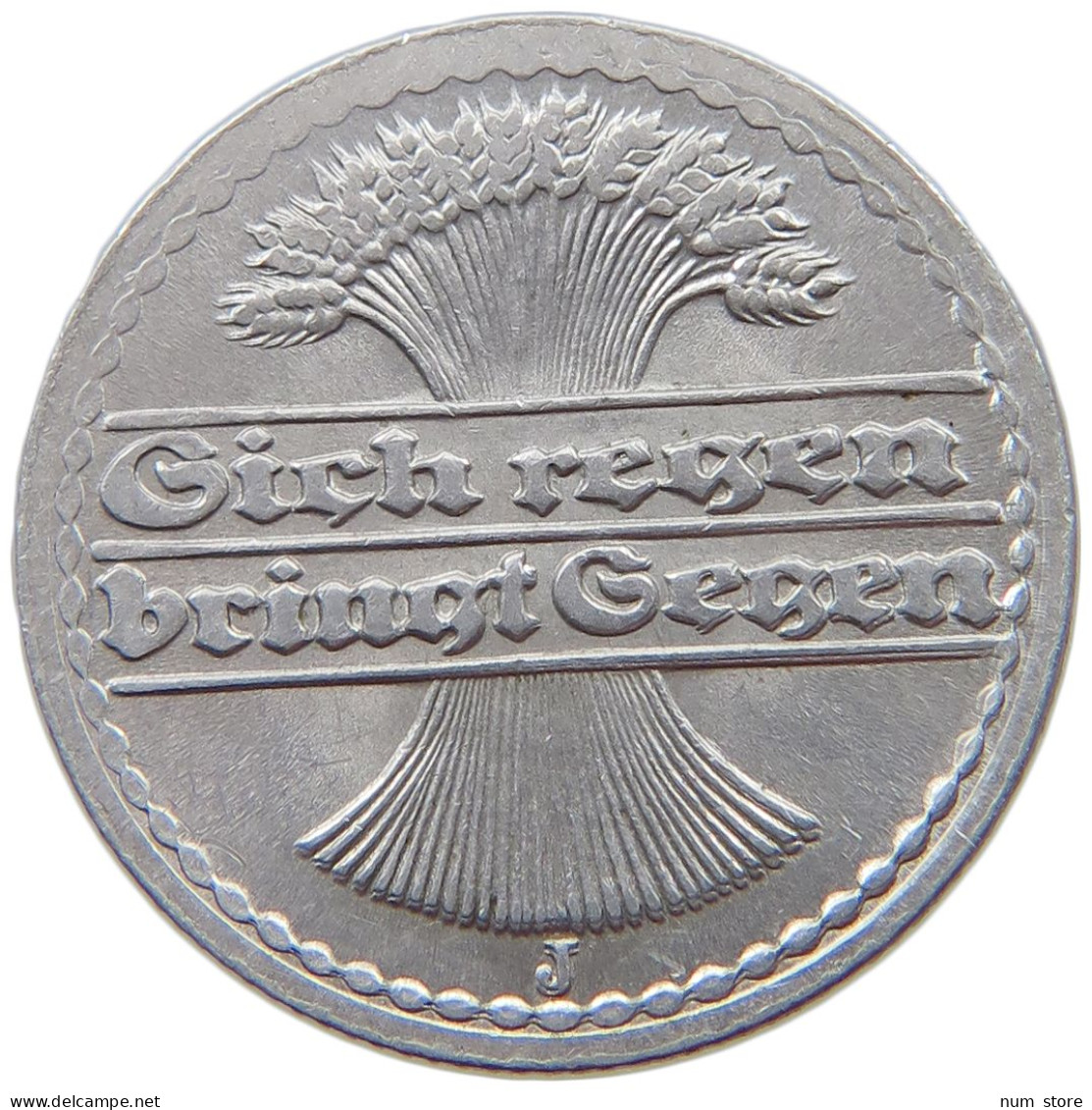 WEIMARER REPUBLIK 50 PFENNIG 1922 J DOPPELSCHLAG J #s074 0097 - 50 Rentenpfennig & 50 Reichspfennig