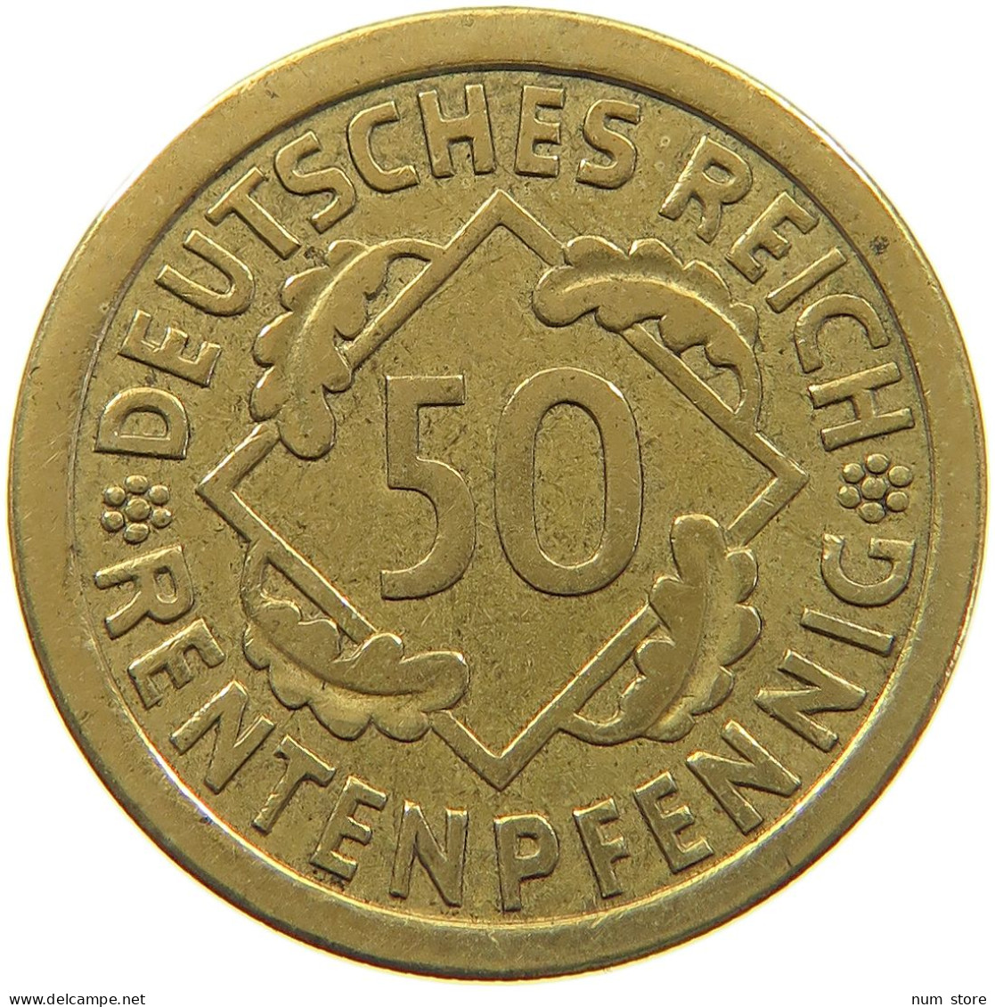 WEIMARER REPUBLIK 50 PFENNIG 1924 A  #a047 0173 - 50 Rentenpfennig & 50 Reichspfennig