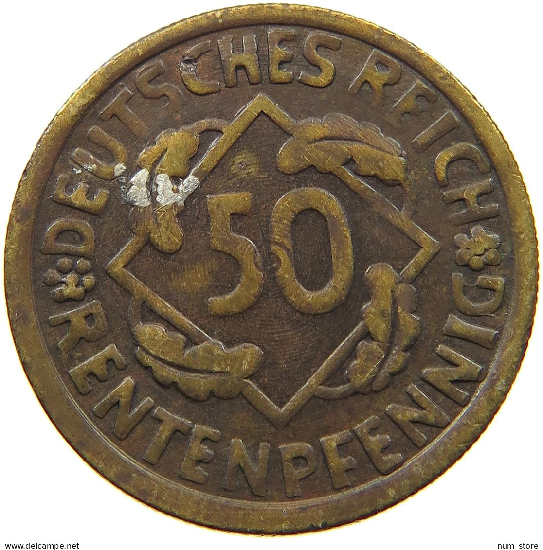 WEIMARER REPUBLIK 50 PFENNIG 1924  #a033 0845 - 50 Rentenpfennig & 50 Reichspfennig