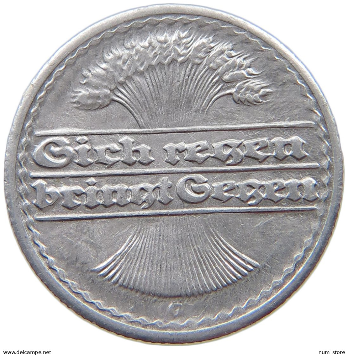 WEIMARER REPUBLIK 50 PFENNIG 1922 G  #s042 0631 - 50 Renten- & 50 Reichspfennig