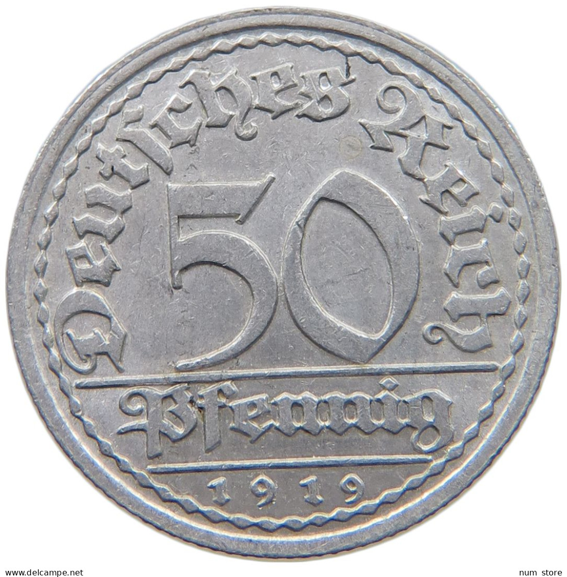 WEIMARER REPUBLIK 50 PFENNIG 1919 D  #c016 0687 - 50 Rentenpfennig & 50 Reichspfennig