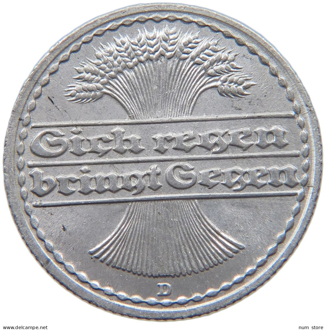 WEIMARER REPUBLIK 50 PFENNIG 1919 D  #c035 0401 - 50 Rentenpfennig & 50 Reichspfennig