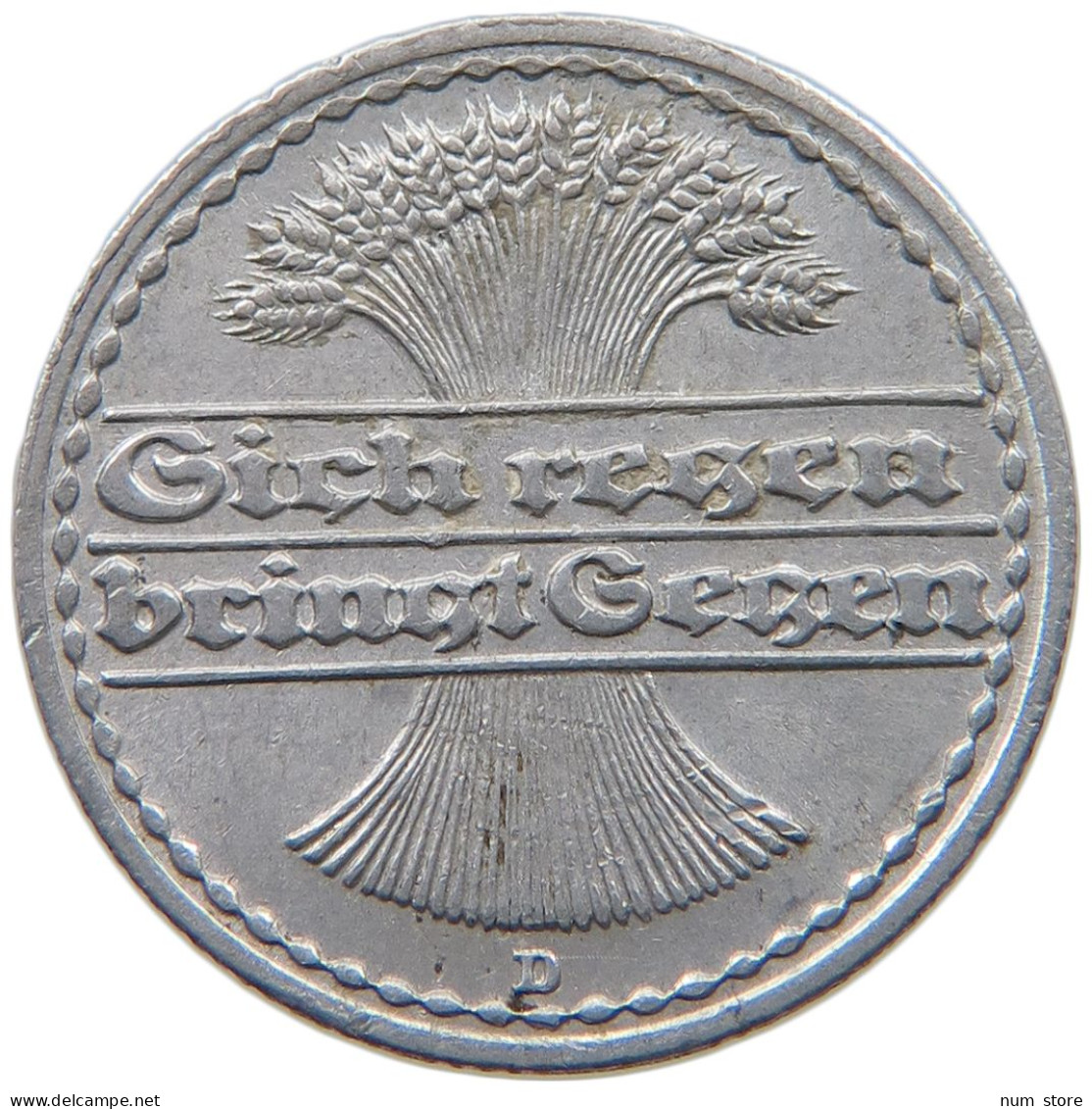 WEIMARER REPUBLIK 50 PFENNIG 1919 D  #a051 0377 - 50 Renten- & 50 Reichspfennig
