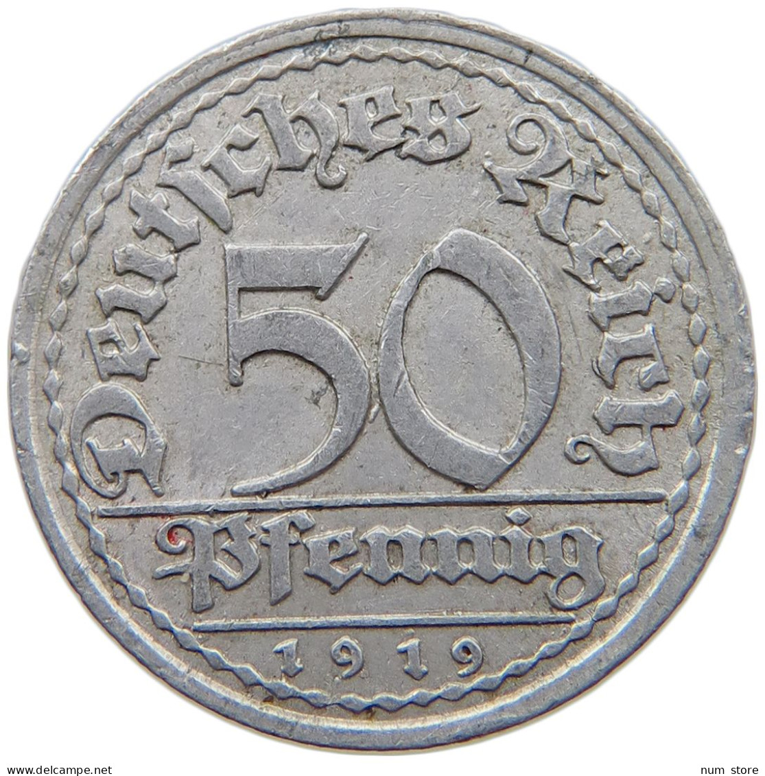 WEIMARER REPUBLIK 50 PFENNIG 1919 D  #a089 0007 - 50 Rentenpfennig & 50 Reichspfennig
