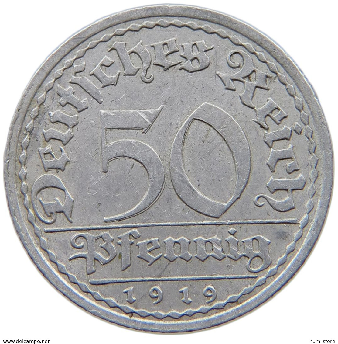 WEIMARER REPUBLIK 50 PFENNIG 1919 A DOPPELSCHLAG 5 #a089 0021 - 50 Rentenpfennig & 50 Reichspfennig