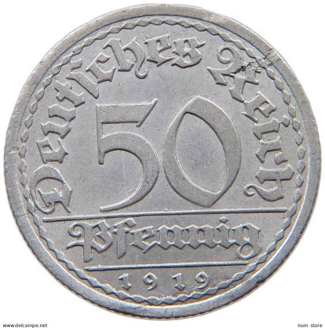 WEIMARER REPUBLIK 50 PFENNIG 1919 A  #a089 0025 - 50 Rentenpfennig & 50 Reichspfennig